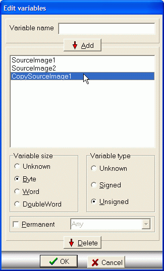 Edit Variables