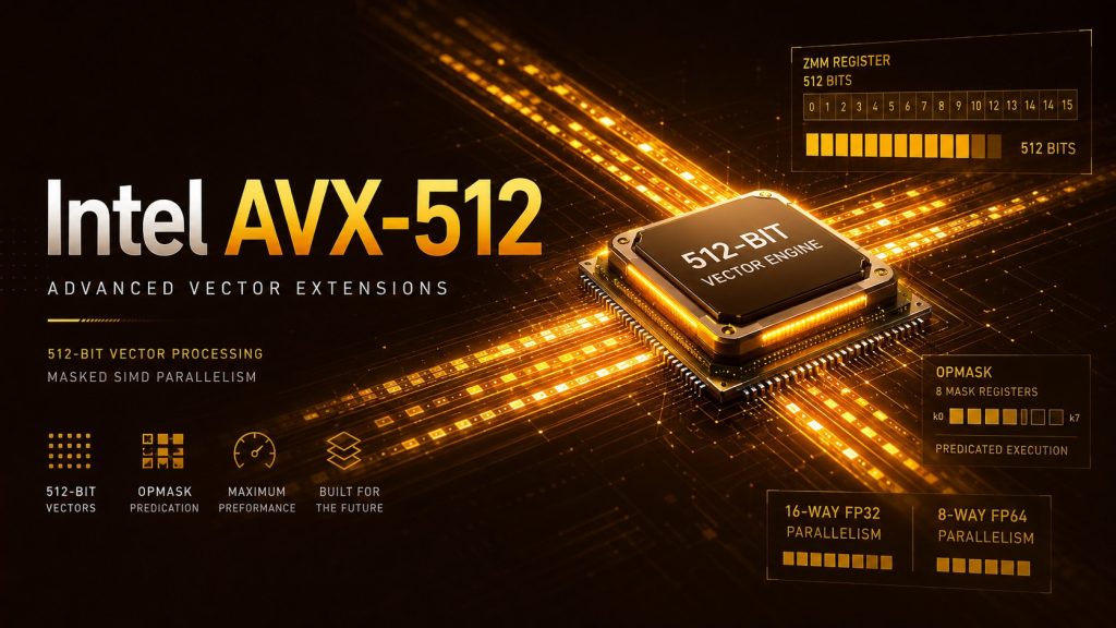 Intel AVX-512 instruction set: 512-bit SIMD, masks, and high-throughput ...